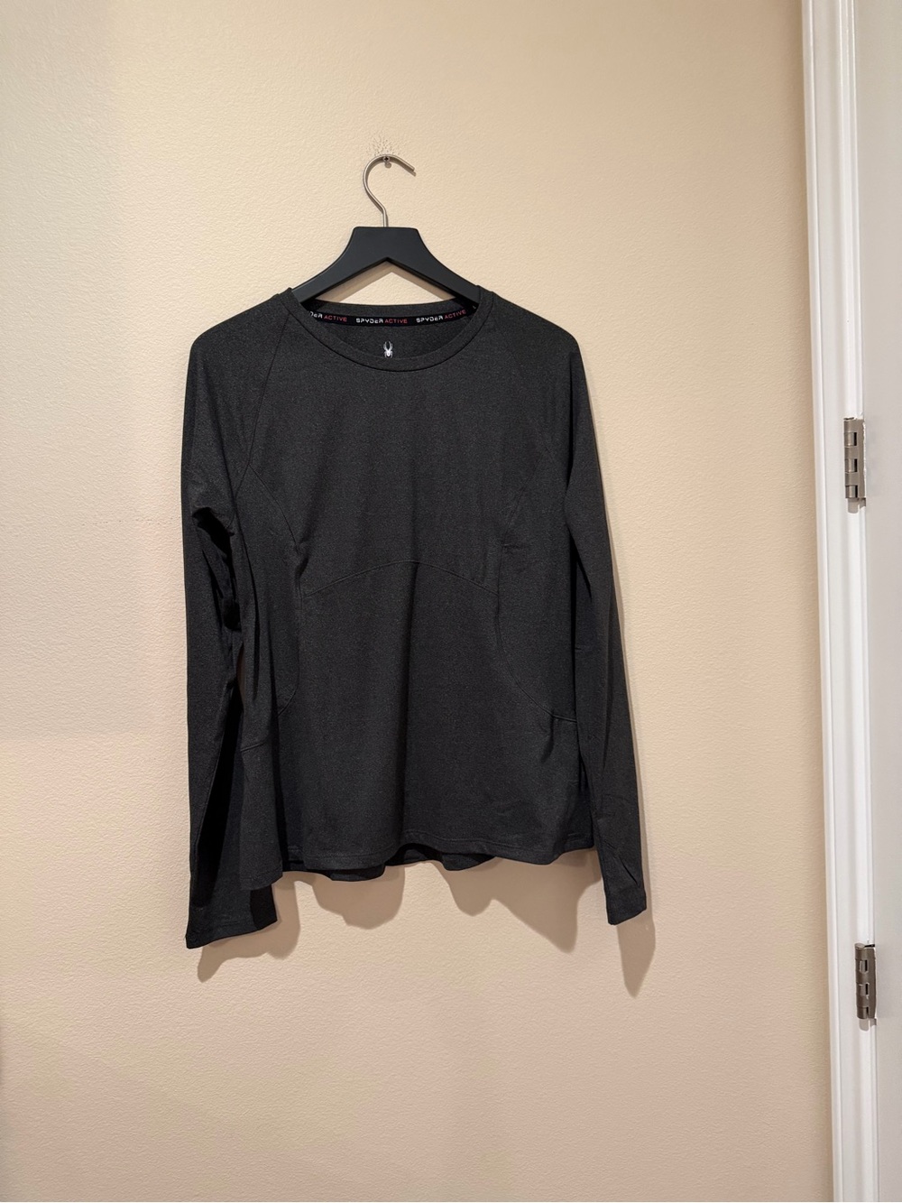 Spyder Womenโs Charcoal Long Sleeve Performance Top